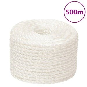 vidaXL Pracovné lano biele 12 mm 500 m polypropylén