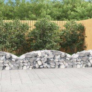 vidaXL Oblúkový gabionový kôš 200x30x40/60 cm pozinkované železo
