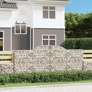 vidaXL Oblúkový gabionový kôš 300x30x120/140cm pozinkované železo