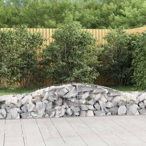 vidaXL Oblúkový gabionový kôš 400x50x40/60 cm pozinkované železo