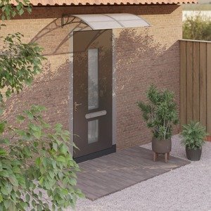 vidaXL Vchodová strieška sivá 150x80 cm polykarbonát