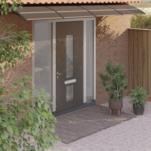 vidaXL Vchodová strieška čierna 350x80 cm polykarbonát