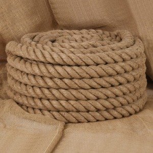vidaXL Jutové lano 5 m dlhé 60 mm hrubé