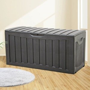 vidaXL Úložný box čierny 118x53x57 cm polypropylén