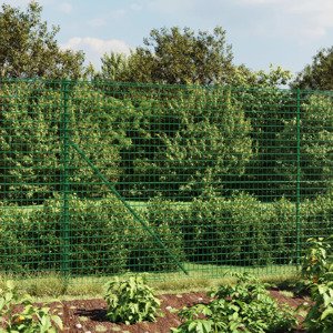 vidaXL Drôtený plot, zelený 2,2x25 m, pozinkovaná oceľ