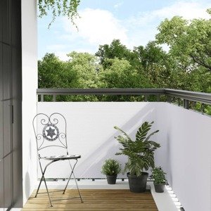 vidaXL Balkónová zástena biela 1000x80 cm polyratan