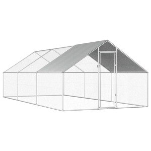 vidaXL Vonkajšia klietka pre sliepky 2,75x6x1,92 m, pozinkovaná oceľ