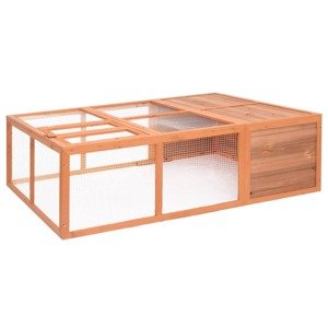 vidaXL Záhradná klietka pre zvieratá 150x100x50 cm jedľový masív