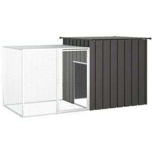 vidaXL Klietka pre kurčatá antracitová 200x91x100 cm pozinkovaná oceľ
