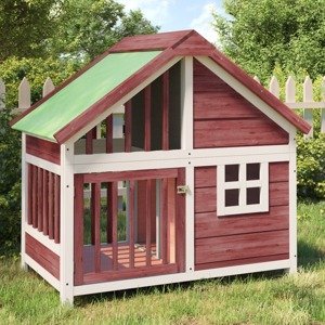 vidaXL Koterec pre psa mocha 96x60,5x87 cm borovicový masív