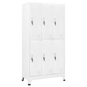 vidaXL Oceľová šatňová skrinka so 6 priehradkami, 90x45x180 cm, šedá