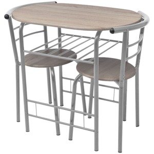 vidaXL Raňajkový set - barový stôl a stoličky, MDF
