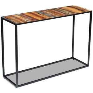 vidaXL Konzolový stolík, recyklovaný masív 110x35x76 cm