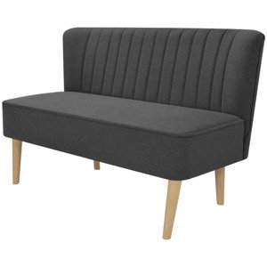 vidaXL Pohovka, látka 117x55,5x77 cm, tmavosivá