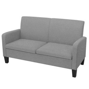 vidaXL Dvojmiestna pohovka, 135x65x76 cm, bledosivá