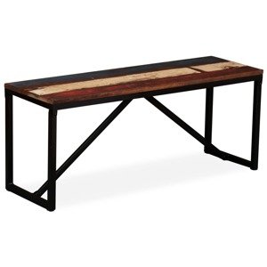 vidaXL Lavička, recyklovaný masív 110x35x45 cm