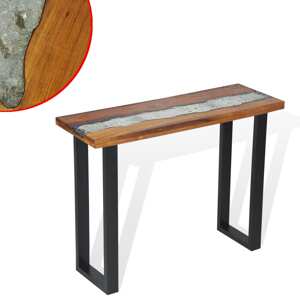 vidaXL Konzolový stolík, teakové drevo, 100x35x75 cm