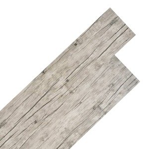 vidaXL Nesamolepiace podlahové dosky, PVC 5,26 m² 2 mm, vyblednutý dub