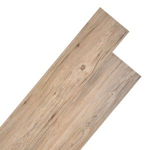 vidaXL Nesamolepiace podlahové dosky, PVC 5,26 m² 2mm, dubovo hnedé