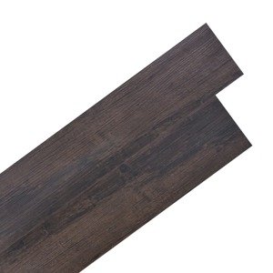 vidaXL Samolepiace podlahové dosky z PVC 5,02 m², 2 mm, tmavohnedé