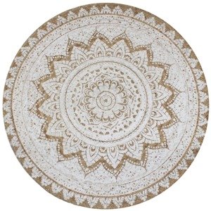 vidaXL Pletený koberček z juty, 150 cm, okrúhly