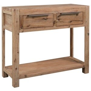 vidaXL Konzolový stolík 82x33x73 cm, akáciový masív