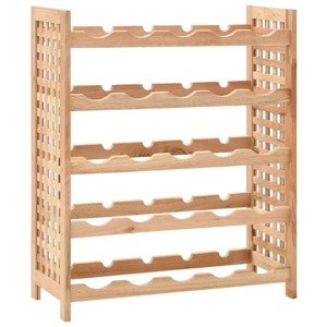 vidaXL Stojan na víno na 25 fliaš, orechový masív 63x25x73 cm
