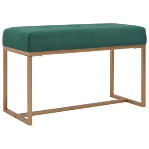 vidaXL Lavička 80 cm zelená zamatová
