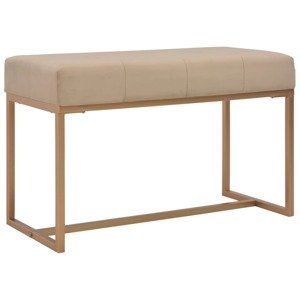 vidaXL Lavička 80 cm béžová zamatová