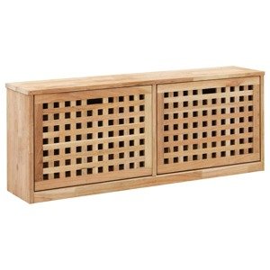 vidaXL Úložná lavica na topánky 94x20x38 cm masívne orechové drevo