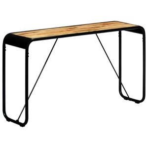 vidaXL Konzolový stolík 140x35x76 cm surové masívne mangovníkové drevo
