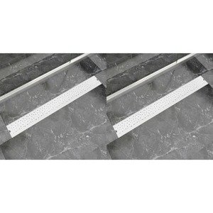 vidaXL Rovný sprchový odtok 2 ks s bublinkami 930x140 mm nehrdzavejúca oceľ