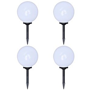 vidaXL Vonkajšie LED lampy k chodníku so špicatým hrotom 4 ks 30 cm