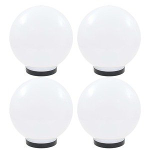 vidaXL LED lampy v tvare gule 4 ks 25 cm PMMA