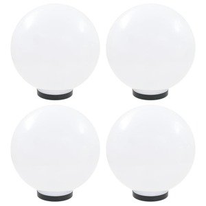 vidaXL LED lampy v tvare gule 4 ks 30 cm PMMA
