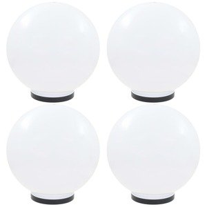 vidaXL LED lampy v tvare gule 4 ks 40 cm PMMA