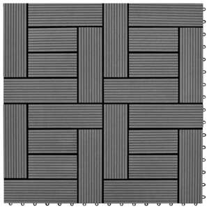 vidaXL Podlahové dlaždice 22 ks, 30x30 cm, 2 m2, WPC, sivé