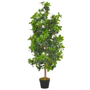 vidaXL Umelá rastlina, vavrín s kvetináčom, zelená 120 cm