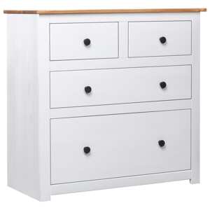vidaXL Komoda biela 80x40x83 cm borovica Panama Range