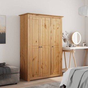 vidaXL 3-dverový šatník 118x50x171,5 cm borovicové drevo Panama Range