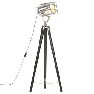 vidaXL Lampa na statíve čierna 97 cm mangovníkový masív