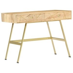 vidaXL Písací stôl so zásuvkami 100x55x75 cm masívne mangovníkové drevo