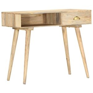 vidaXL Konzolový stolík 90x45x75 cm, mangový masív