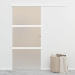 vidaXL Posuvné dvere s jemným zatváraním ESG sklo a hliník 90x205 cm
