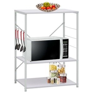 vidaXL Skrinka na mikrovlnku, biela 60x39,6x79,5 cm, kompozitné drevo