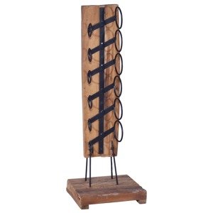 vidaXL Stojan na víno pre 6 fliaš 35x35x100 cm teakový masív