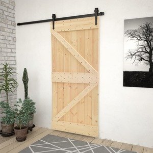 vidaXL Dvere 80x210 cm, borovicový masív