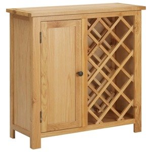 vidaXL Skrinka na víno na 11 fliaš 80x32x80 cm dubový masív