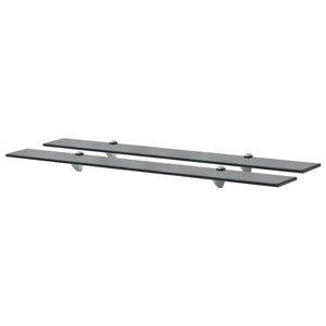 vidaXL Nástenná polička 2 ks sklo 90x20 cm 8 mm