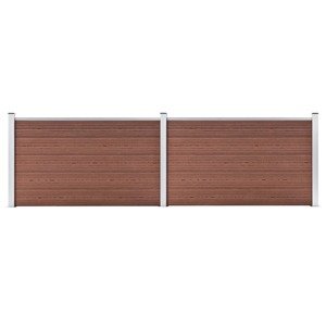 vidaXL Záhradný plot WPC 353x106 cm hnedý